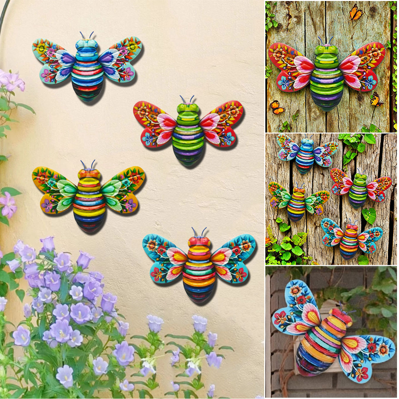 Iron Bee Art Skulptur Hage Veggdekorasjon