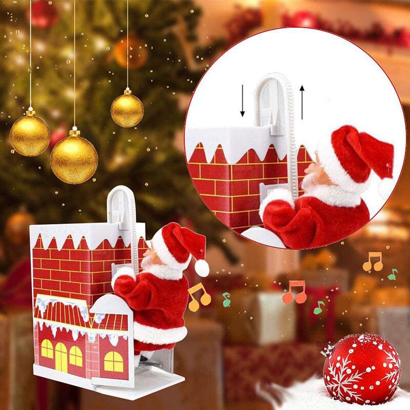 🎅Elektrisk skorsteinsklatring Julenissen Musikalske leker🎄