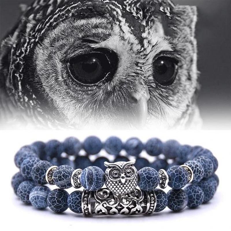 Ugle armbånd i naturstein