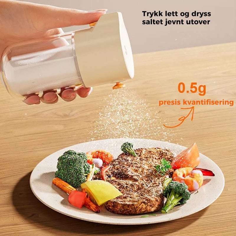 Krydderdispenser med saltbøsse