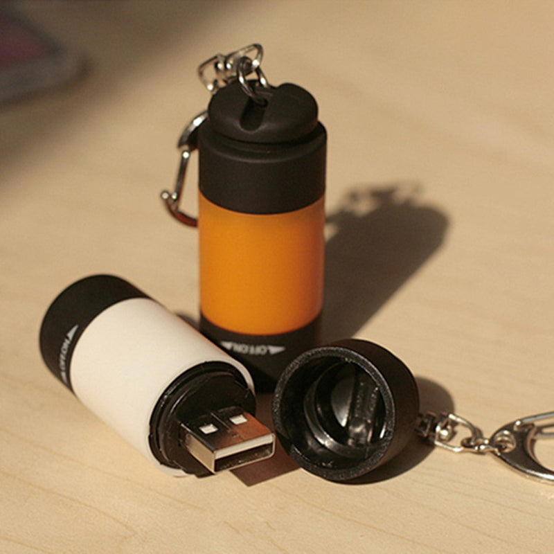 USB oppladbar mini nøkkelring lys