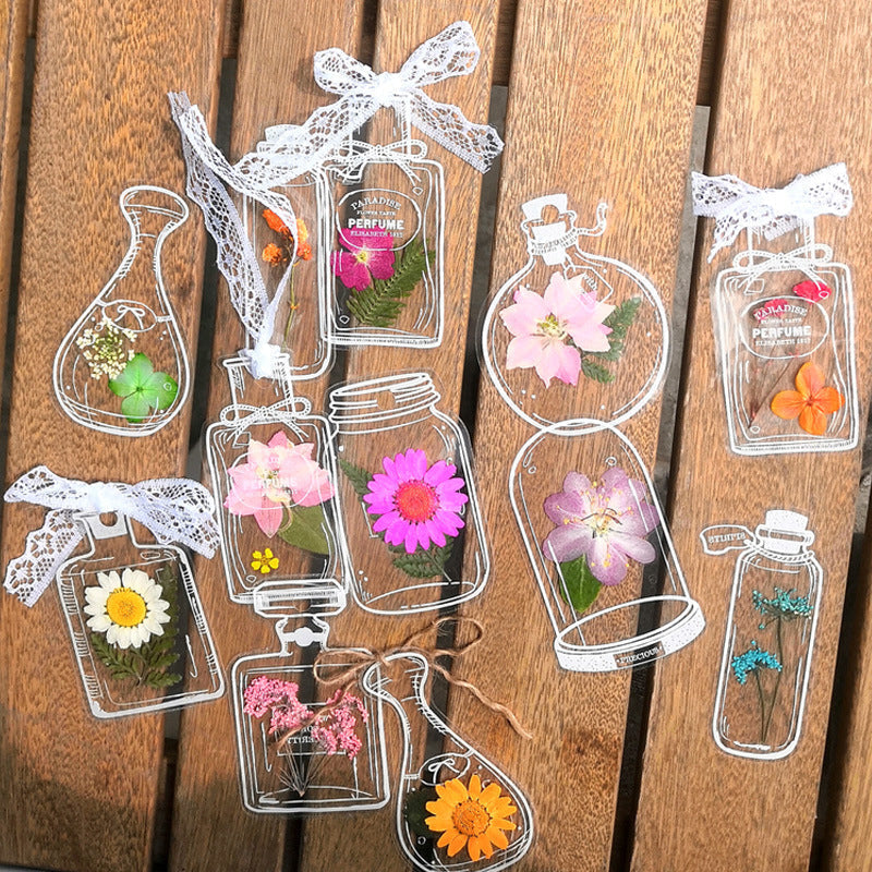 🌸Bokmerkesett for tørkede blomster