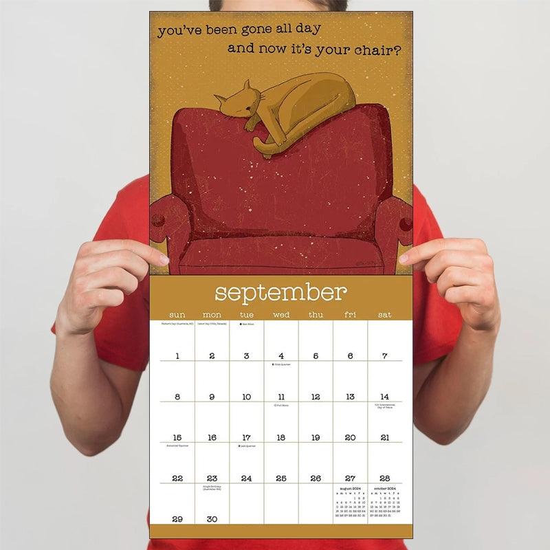 Et år med Snarky Cats 2024 veggkalender